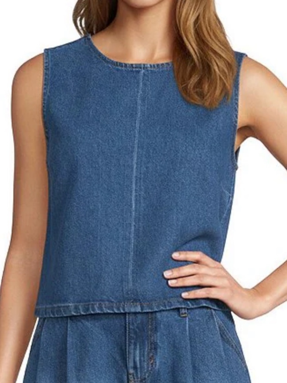 Sleeveless Blue Denim Top - Antonio Melani NWT